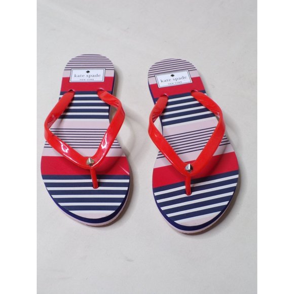 KATE SPADE Feldo Striped Flip Flops Size 5 NEW - Picture 3 of 6